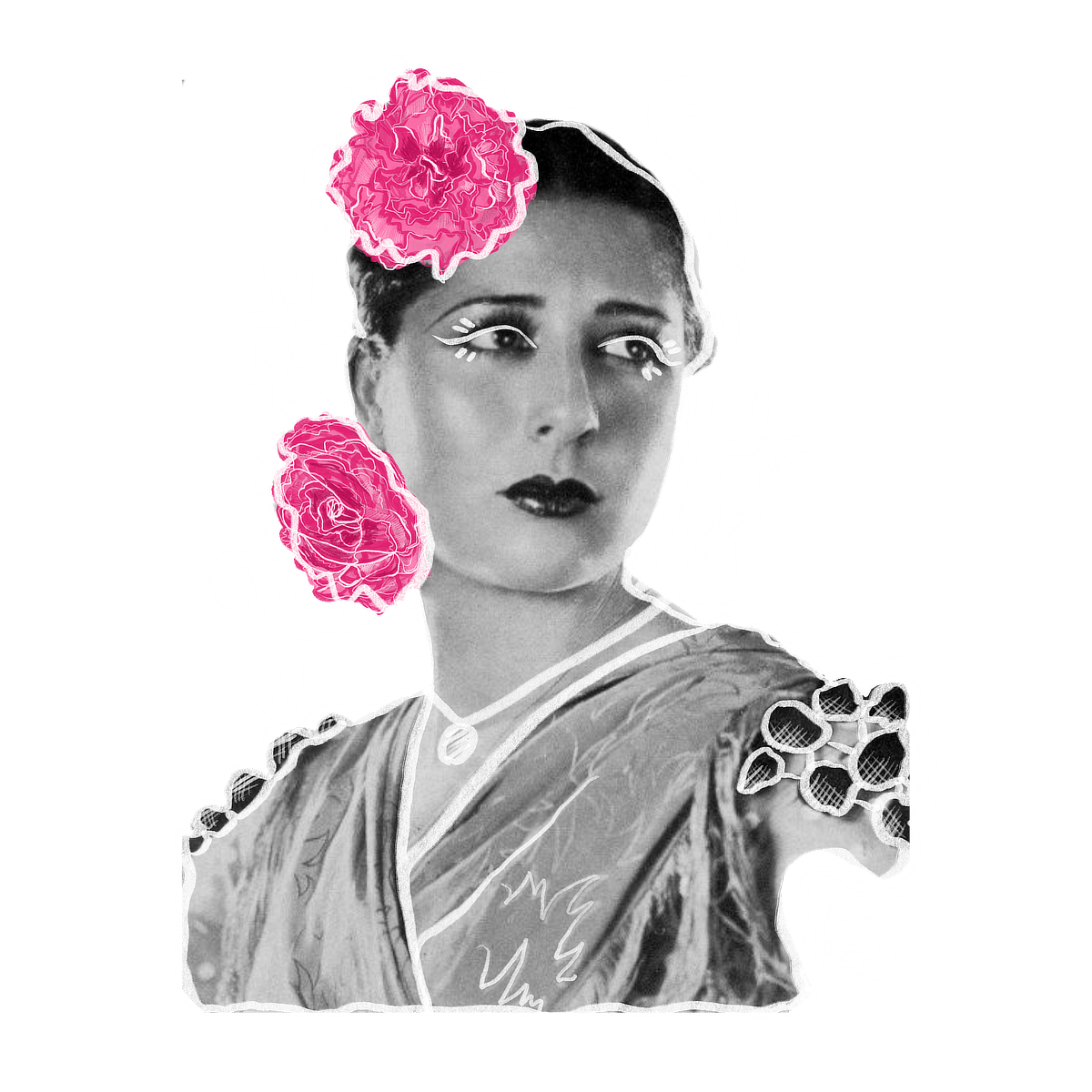 Ilustración de una flamenca