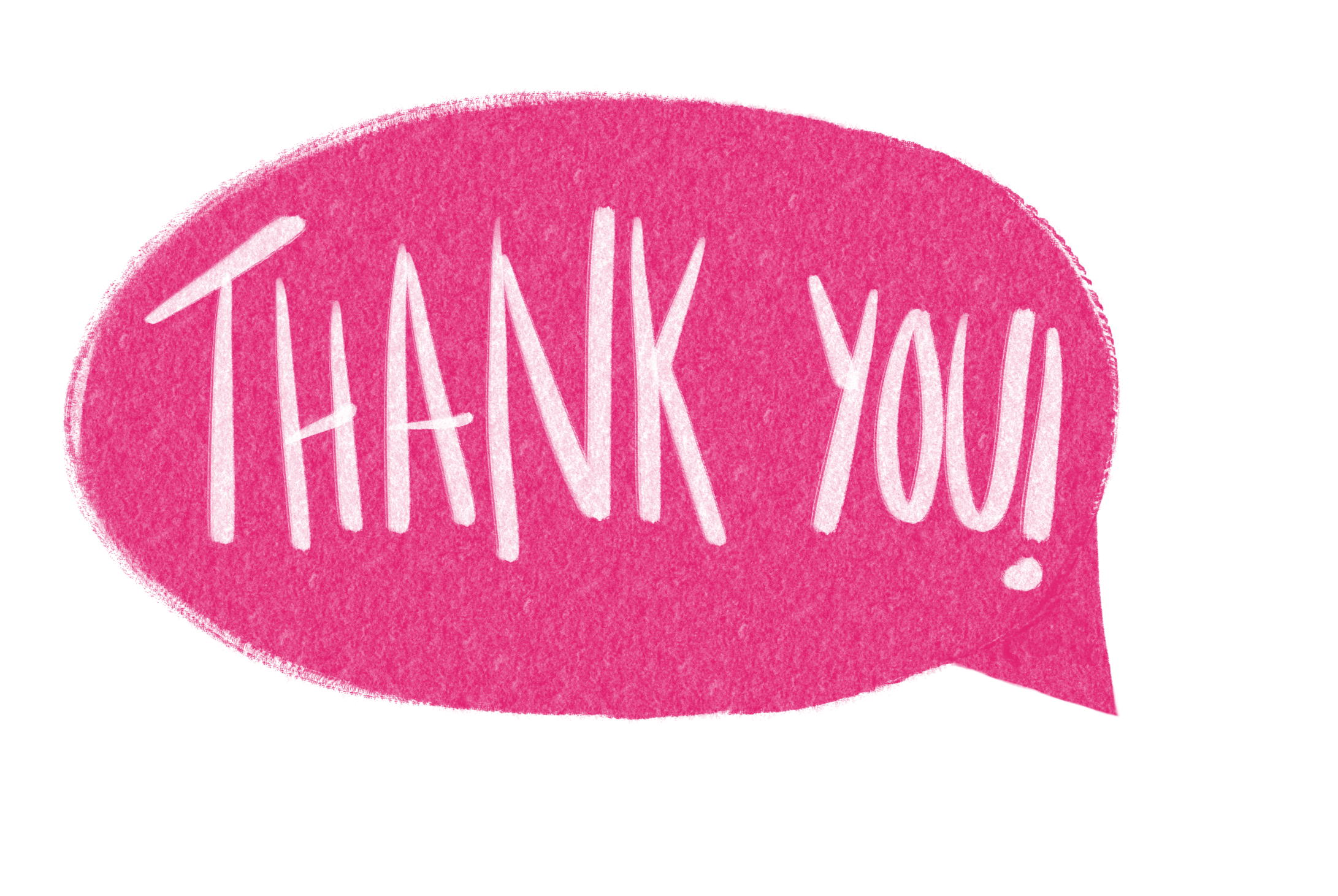 Illustration with "thank you" text